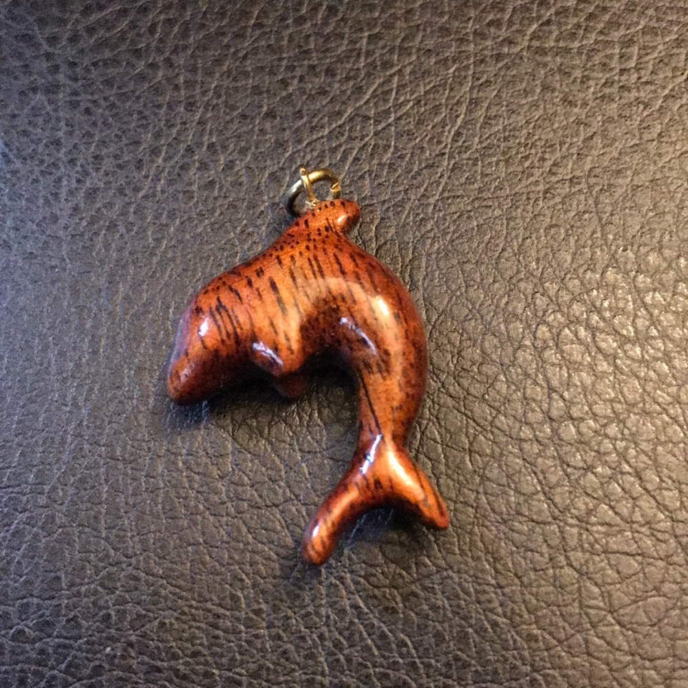 Hawaiian Wood Carved Dolphin